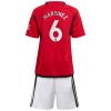 Maillot de Supporter Manchester United Martinez 6 Domicile 2023-24 Pour Enfant